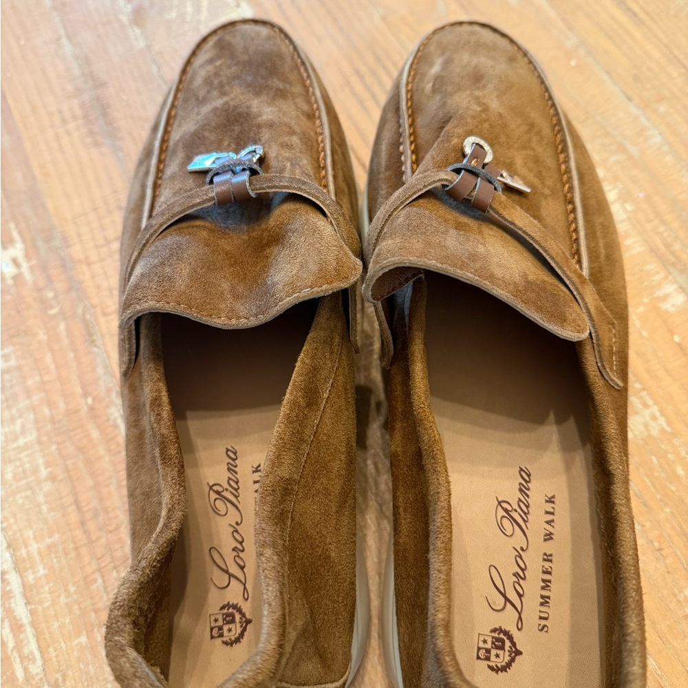 Authentic New Loro Piana Summer Charms Walk Loafer Suede - Picture 6 of 10
